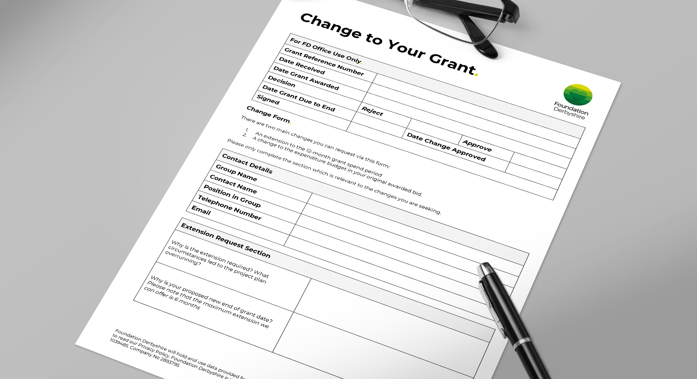 Changes To Your Grant Form