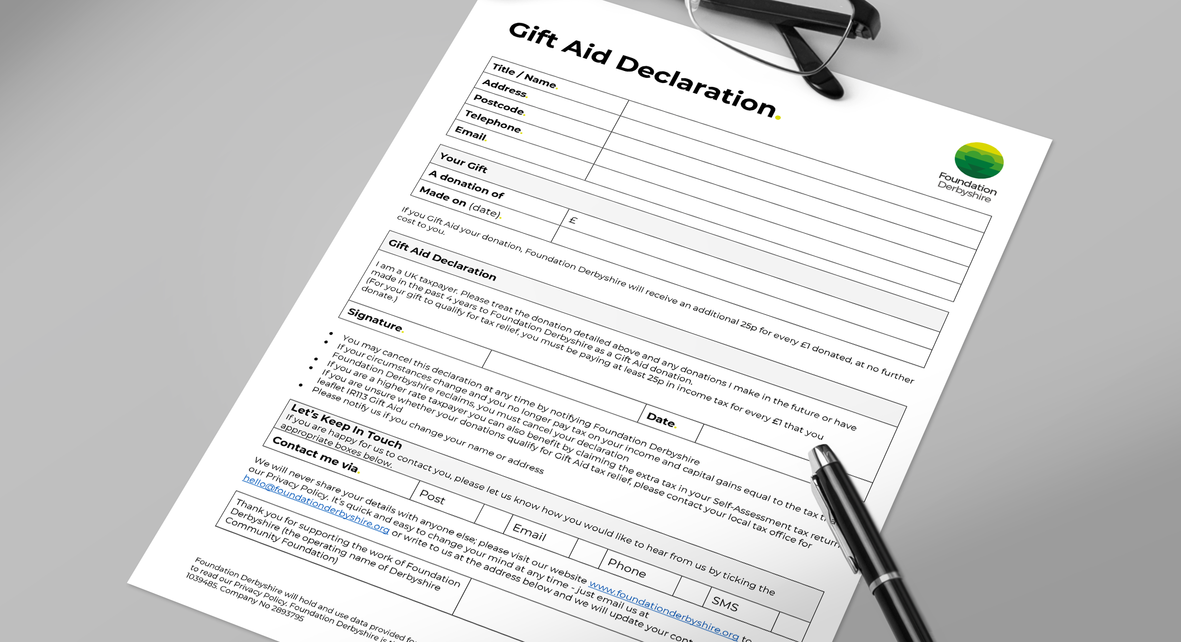 Gift Aid Form